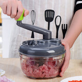 Manual Meat Grinders Vegetable Cutter Food Processor Chopper Container for Kitchen Tool