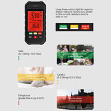 ET925 Big Screen Electromagnetic Radiation Detector Level Assessment Sound Light Alarm Electric Magnetic Field EMF Dosimeter