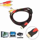 US 5Ft HDMI To 3-RCA Video Audio AV Component Converter Adapter Cable For HDTV