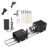 DIY Wood Lathe Beads Machine Speed Adjustable Rotary Lathe Milling Polishing 100W Mini CNC Buddha Bead Machines Woodworking Tool