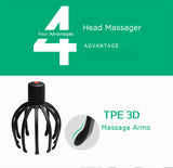 USB Electric Scalp Octopus Massager Head Acupoint Therapeutic Claw Vibration Massag Relieve Fatigue Stress Relief