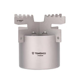 Lightweight Titanium Liquid Spirit Alcohol Stove Furnace Camping Alcohol Stove  with Cross Stand Rack for Outdoor Camping Hiking