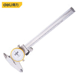 Deli Dial type vernier caliper 0-150 mm 0.01mm high precision industrial stainless steel shockproof metric measuring tool