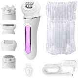 Original kemei 5in1 electric epilator for women face lady shaver bikini trimmer facial body leg hair removal rechargeable