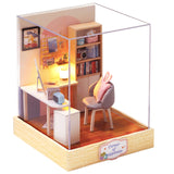 CUTEBEE DIY Doll House Wooden Doll Houses Miniature Dollhouse Furniture Kit with LED Toys for Children Christmas Gift