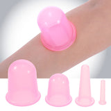 4Pcs Silicone Massage Cup Facial Cupping Meridian Device Vacuum Cupping Face Eye Therapy Care Treatment