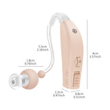 Rechargeable Hearing Aids BTE Ear Hearing Amplifier Adjustable Tone BTE Hearing Aid Sound Amplifier Hearing Device for Elderly