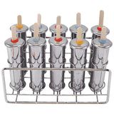 Stainless Steel Popsicle Molds Ice Cream Sticks Brush for Home DIY Fruit Innovative Ice Tube Molds