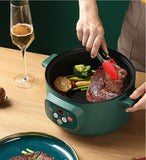 220V Household Electric Frying Pot Non-stick Inner Multi Cooker Portable Cooking Machine Easy Operation