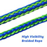Premium Dock Lines Heavy Duty Braided Line Marine Rope for Jet ski, watercraft Boat, Kayaking, Marine Ropes with stainless clip