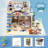 DIY Doll House Miniature Dollhouse With Furnitures Wooden House Miniaturas Toys For Children New Year Christmas Gift C&M