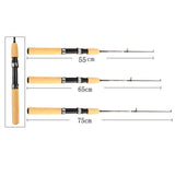 55/65/75cm Mini Telescopic Ice Fishing Rod Portable Carbon Fiber River Shrimp Carp Fishing Pole Winter Fishing Rod Tackle Pesca