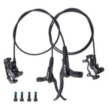 ZOOM MTB Oil Brake Front Rear Calipers Left Right Brake Levers Kit for 22.2mm Mountain Bikes Handlebars Bicycle Brake Cable