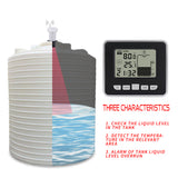 Multifunctional Ultrasonic Water Tank Liquid Level Meter With Temperature Sensor Water Level Time Display Low Battery Indicator