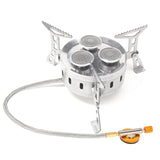 8600W 3-Core Foldable Camping Stove Furnace 3 Burners Camping Gas Stove For Outdoor Fishing Hiking Traveling