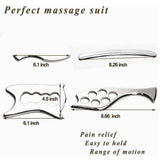 Stainless Steel Gua Sha Scraping Tool Set of 4 Pieces Massage Tool   Myofascial Release GuaSha Facial Tools IASTM Relax Massager