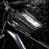 6.7in Touch Screen Bike Handlebar Bag Waterproof Front Frame Top Tube Bicycle Pouch Large Capacity Cycling Front Storage Bag
