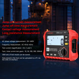 HT5910 4.7-inch LCD Digital Resistance Meter Leakage Switch Tester RCD/Loop Tester 1000 Data Storage Megohmmeter Voltmeter