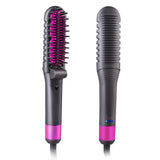 Multifunctional Foldable Hair Straightening Comb Brush Portable Mini Electric Ceramic Anion Hair Comb Curler Straightener