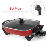 6L 1600W Electric Hot Pot Frying Pan Multicooker Aluminum Alloy Non Stick Electric Skillets Cooking Soup Pots Food Steamer