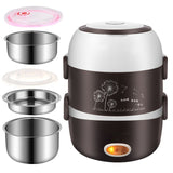 220V Portable Electric Rice Cooker Mini Electric Heating Box Electric Lunch Heating Cooker Box EU/AU/UK/US Plug