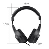 Wired Stereo Monitor Headphones Over-ear Headset with 50mm Driver 6.5mm Plug for Recording Monitoring Music Appreciation Black
