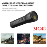 Bicycle Motorcycle Recorder HD 1280x720 Metal White LED Flashlight Dash Cam Night Vision Video Camera Recorder Sport DV Recorder