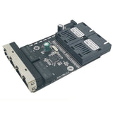 2 Optical 4 Electric Switch Fiber Optic Transceiver 100M Optical Media Converter Single Mode Fiber Port