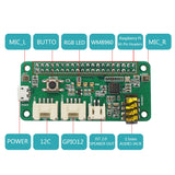ReSpeaker 2-Mics Pi Hat for Raspberry Pi 4 Model B Voice Module Dual Microphone Array for Raspberry Pi Zero 3B