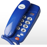 Big Buttons Small Phone Corded Fixed Telephone with Pause and Redial, Indicator Light, Desktop &amp; Wall Mountable for Home