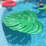 Hot Inflatable Green Leaf Floating Row Portable Water Lounge Swimming Ring Summer Water Toys for Adult Children