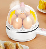 220V Household Electric Egg Steamer 2 Layers Steaming Cooking Machine Non-stick Mini Frying Pan Multi Cooker Egg Boiler