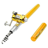 High Strength Fishing Pole Lightweight Mini Pen Shape Telescopic Fishing Rod Pole Reel Fish Tackle Tools Pen Shape