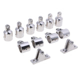 13pcs Stainless Steel 3-Bow 1'' Bimini  Fittings Marine Hardware