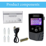 New Breath Alcohol Tester Professional With LCD Screen High Accuracy Portable Breathalyzer Digital Alcohol Detector USB Charge