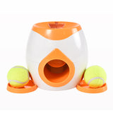 Tennis Launcher Pet Dog Feeding Interactive Toy Automatic Throwing Machine for Food Reward with 2 Balls Slow Feeder for Dogs