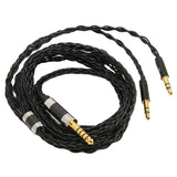 Headphone Cable 8 Core Balanced 4.4mm to Dual 3.5mm Earphone Cable Replacement For MDR Z7 Z1R for Teloon D7200 D600 D9200