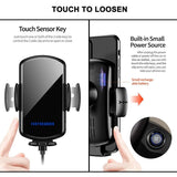 15W Wireless Fast Charger Ai Speech Mobile Phone Holder Stand In-Car, Smart Qi Quick Charge Fit for iPhone 12/11/Xs/XR/8