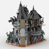 MOC Lava Bastions Castle Knights Building Blocks Bricks DIY Creative  Siege Games Gifts For Toys Children 1753pcs
