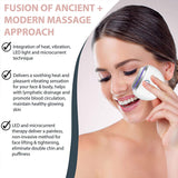 Electric Face Body Gua Sha Board Red Blue Light Therapy Scraping Plate V Face Anti Aging Heated Vibrating Beauty Facial Massager
