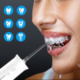 Water Flosser with 230ml Tank 5 Cleaning Modes IPX-7 Waterproof Cordless Rechargeable Oral Irrigator Electric Teeth Cleaner