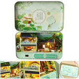 Cutebee DIY House Wooden Doll Houses Miniature Dollhouse Furniture Kit with LED Toys for Children Christmas Gift  Mini House