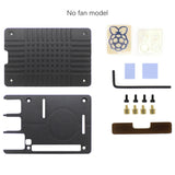 For Raspberry Pi 4B Aluminum Alloy Heat Dissipation Shell CNC Metal Protective Shell Box