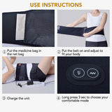 Heating Waist Massager Infrared Phsiotherapy Back Pain Relief Strap Brace Abdominal Hot Compress Lumbar Support Massage Belt