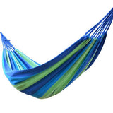 2021 Portable Outdoor Garden Hammock Hang BED Travel Camping Swing Canvas Stripe 1-2 Person Portable Hanging Bed Dropship