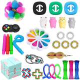 TOP Popits Children Fidget Toys Fidget Toys Set 30 Pack Sensory Toys Set Toys For Reducing The Stress And Anxiet simple dimple
