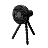 USB With Lamp Octopus Deformation Bracket Fan Silent Handheld Durable Fan Portable Bladeless Neck-mounted