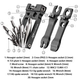 Mountain Cycle Screwdriver Tool 16 In 1 Mountain Bicycle Tools Sets Bike Bicycle Repair Tools Kit Hex Spoke Wrench