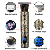 Hair trimmer Electric Hair Clipper With LCD Hair Cutting Machine USB Rechargeable beard trimmer Cordless Men Bald Head Barber