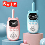 Wireless 2Pcs Kids Walkie Talkie with Lanyards Outdoor 3KM Interactive Toy Transceiver Flashlight Interphone Gifs for Boys Girls
